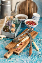 kitchen utensils and cutlery