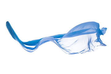 flying fabric separated on white background.