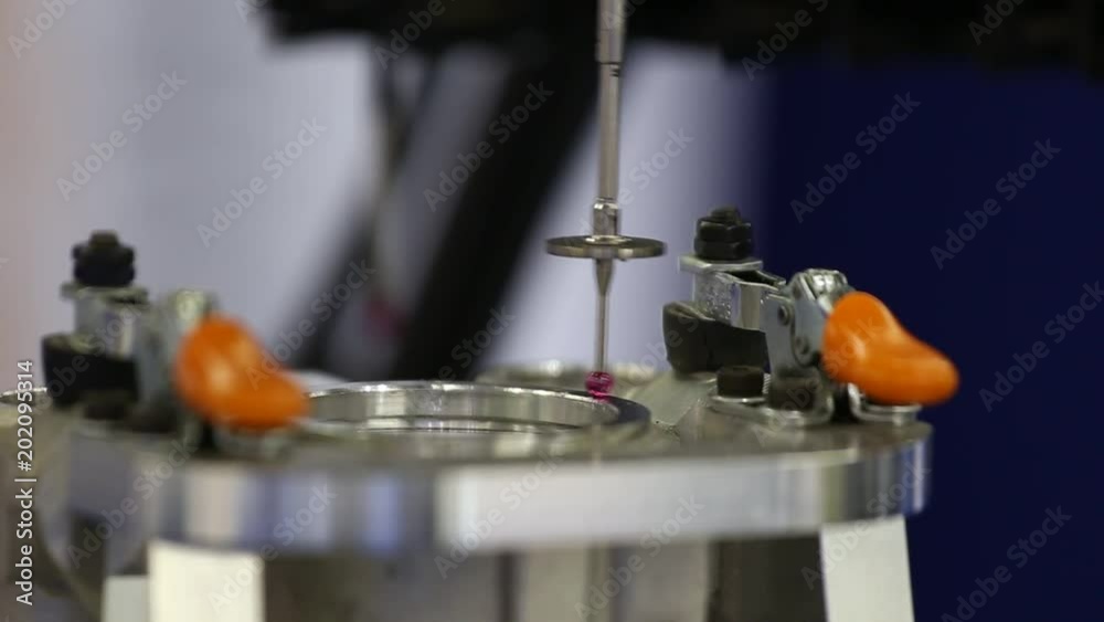 Aufkleber infrared sensor for measuring parts. quality evaluation on a modern factory