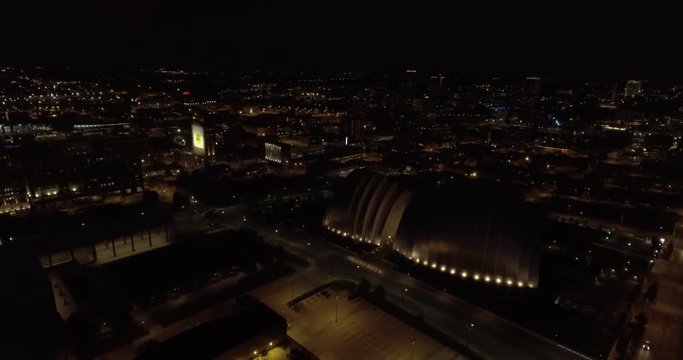 4K Drone Flyover of Bartle Hall in Downtown Kansas City