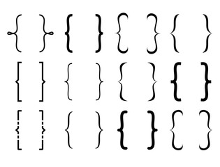 Bracket set collection vector