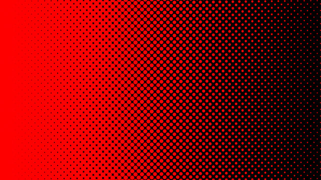 Halftone gradient dots background vector illustration. Red dotted, black halftone texture. Pop Art black red halftone, comics pattern. Background of Art. AI10