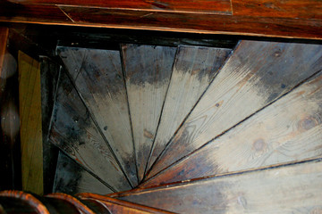 vintage staircase down