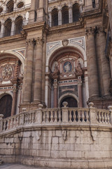 Fototapeta na wymiar Portada de la Catedral de Málaga, Andalucía, España