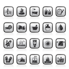 Spa, Beauty and body care icons - vector icon set