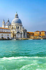 Fototapeta na wymiar Basilica Di Santa Maria della Salute in Venice in the morning