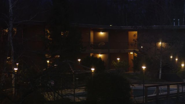 Evening at an inn in Grants Pass area in Oregon