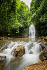 Beautiful waterfall in deep jungle