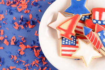 Obraz premium Patriotic cookies for 4th of July