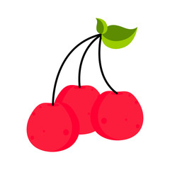 Isolated cherry fruit