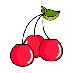 Isolated cherry icon