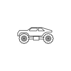 bigfoot car illustration. Element of extreme races for mobile concept and web apps. Thin line bigfoot car illustration can be used for web and mobile. Premium icon