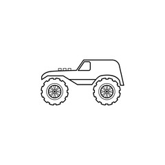 bigfoot car illustration. Element of extreme races for mobile concept and web apps. Thin line bigfoot car illustration can be used for web and mobile. Premium icon