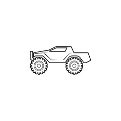 bigfoot car illustration. Element of extreme races for mobile concept and web apps. Thin line bigfoot car illustration can be used for web and mobile. Premium icon