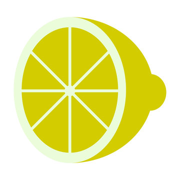 Isolated cut lemon icon
