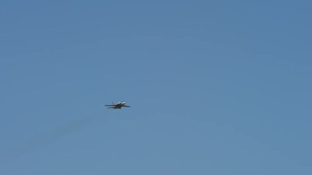 Tracking F-18 jet approaching and turning away