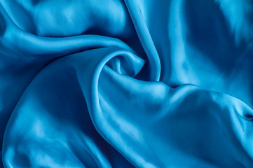 Blue Silk background - obrazy, fototapety, plakaty