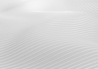 Naklejka premium Abstract white wave background.