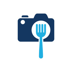 Camera Food Logo Icon Design