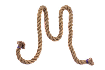 Alphabet from the rope letter m
