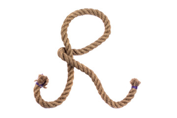 Alphabet from the rope letter R