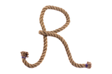 Alphabet from the rope letter r
