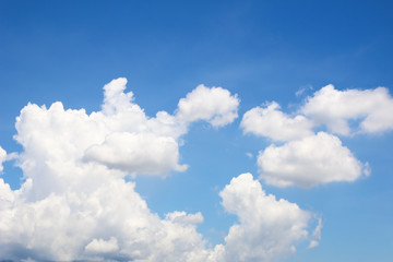 Obraz na płótnie Canvas blue sky and white clouds background.