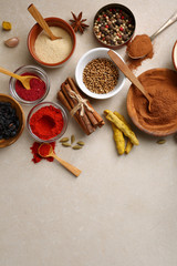 Organic and flavor spice background