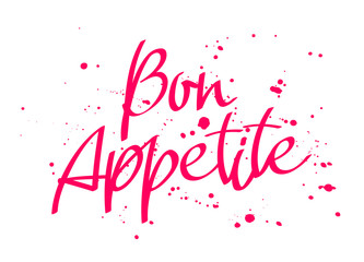 Bon appetit. Lettering and calligraphy.