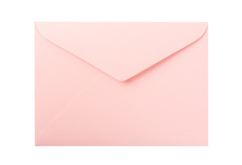 Pink envelope isolated on white background.