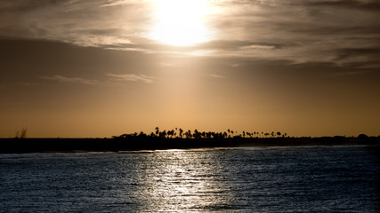 pôr-do-sol no primeiro dia de 2018