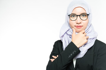 Young muslim woman wearing hijab.