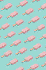 Stylish pattern with ice cream