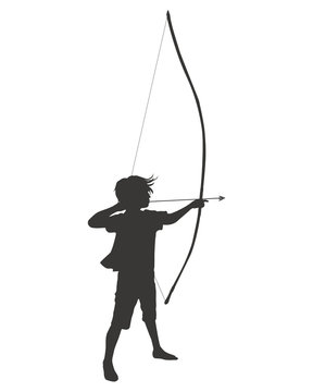 弓を引く少年 の Stock イラスト | Adobe Stock