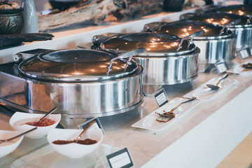 Selective focus point on Catering buffet in hotel restaurant