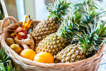 mixed fruit in basket