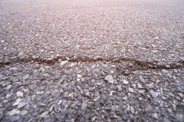 Surface of cracked asphalt