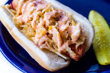 Reuben Hot Dog
