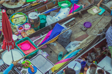 Famous floating market in Amphawa Thailand, Floating Market, tou