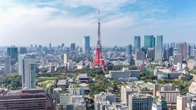 Timelapse tokyo city skyline Japan