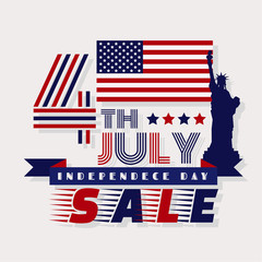 Obraz premium sale. Independence day design over white background, vector illustration