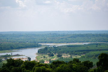 Fototapeta na wymiar landscape of thai mountain with lake