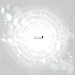 Abstract technological background with various technological elements. Structure pattern technology backdrop. Vector.
