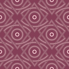 Purple red geometric seamless background. Dark deep red background