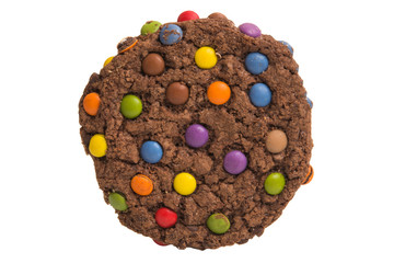 American cookies with colored drops isolated