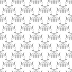 Gray seamless pattern on white background