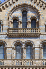 Fototapeta na wymiar Natural History Museum with ornate terracotta facade, Victorian architecture, London, United Kingdom