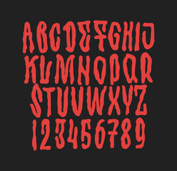 Hand Drawn alphabet. Modern vector font. Creative typeface.