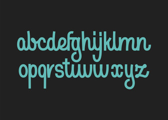 Calligraphic vector script font. Handwritten brush style modern calligraphy cursive typeface.