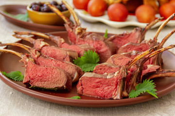 Fresh juicy meat of roe deer